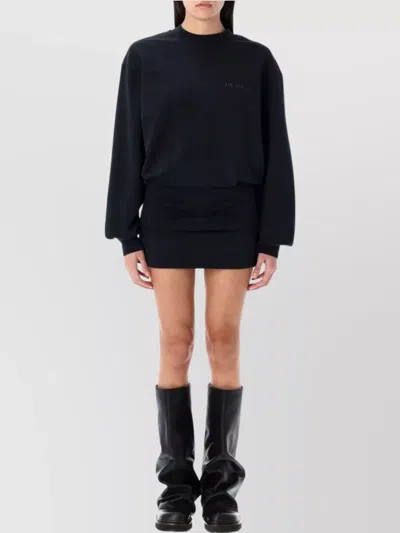 Attico Crew Neck Mini Dress In Red