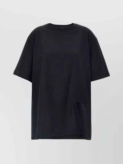 Attico Crew Neck Relaxed Fit Short Sleeve Top