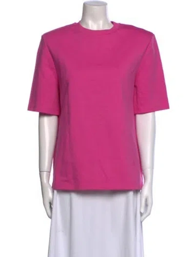 Pre-owned Attico Crew Neck Short Sleeve Top W/ Tags In Pink