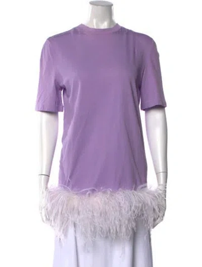 Pre-owned Attico Crew Neck Short Sleeve Top W/ Tags In Purple