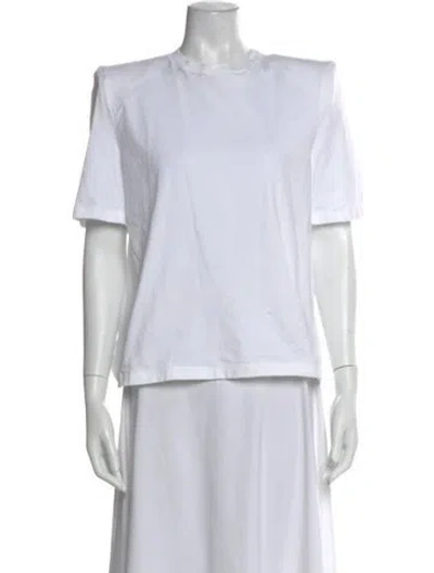 Pre-owned Attico Crew Neck Short Sleeve T-shirt In White