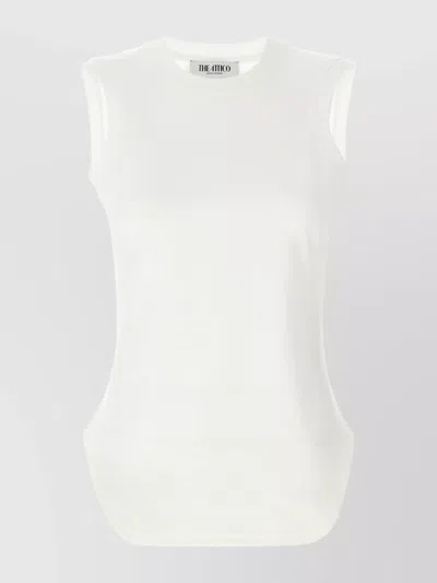 ATTICO CREW NECK SLEEVELESS TOP IN SOFT FABRIC