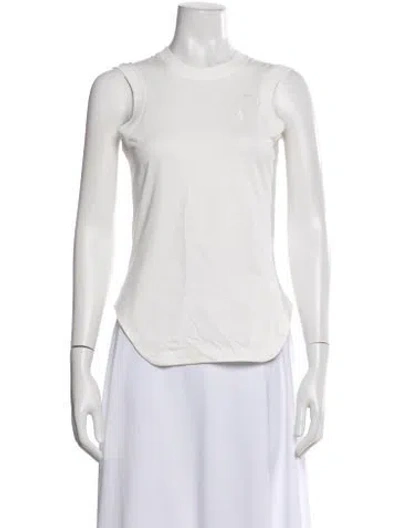 Pre-owned Attico Crew Neck Sleeveless Top In Neutral