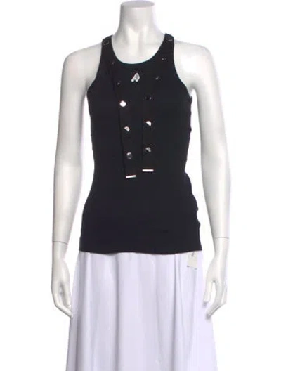 Pre-owned Attico Crew Neck Sleeveless Top W/ Tags In Black