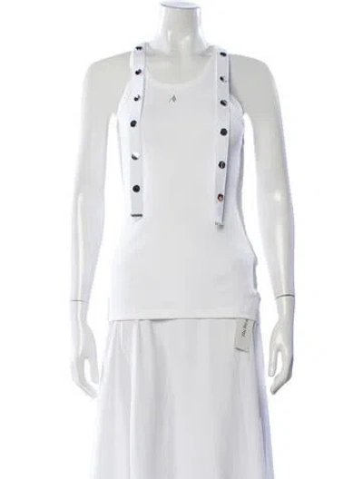 Pre-owned Attico Crew Neck Sleeveless Top In White
