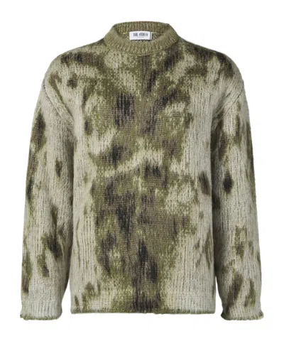 Attico Crew Neck Sweater In Green