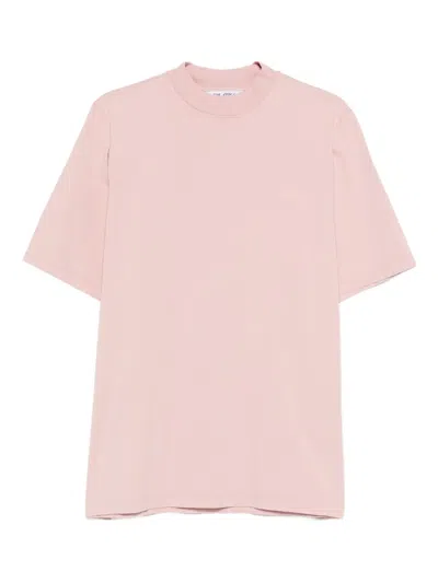 Attico Crew-neck T-shirt In Pink