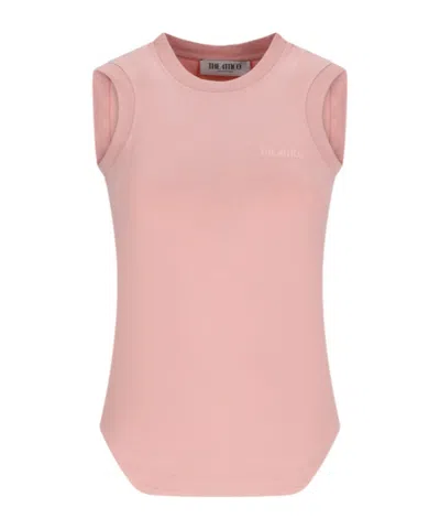 Attico Crew Neck Vest In Pink