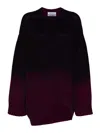 Attico Oversized Pink Degrade Jumper In Purple