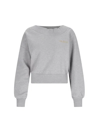Attico Crewneck Sweatshirt In Gray