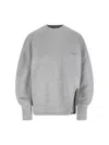 Attico Round Neck Sweatshirt In Gray