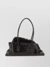 Attico Crocodile Texture Top Handles Shoulder Bag