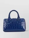 Attico Crocodile Top Handle Structured Cross-body Bag