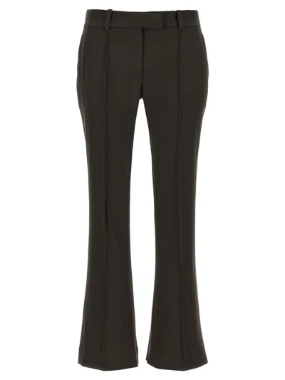 Attico Cropped Flared Trousers In Black