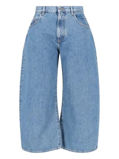 Attico Cropped Jeans In Blue