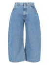 Attico Blue Cotton Jeans Denim In Blue
