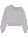 Attico Crossed-back Sweatshirt In Gray