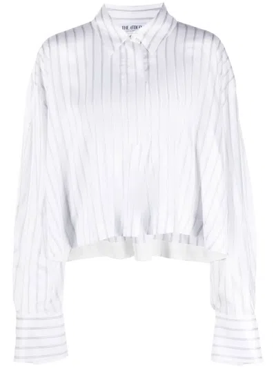 ATTICO CROPPED PINSTRIPE SHIRT