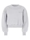 Attico Crossed-back Sweatshirt In Gray