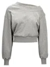 Attico Logo Sweatshirt With Crossed Neckline And Open Back