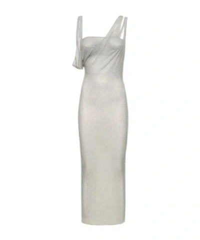Attico Crystal Decorative Dress In White