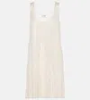 Attico Crystal-embellished Jersey Minidress In Neutrals