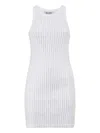 Attico Crystal-embellished Tank Dress In White