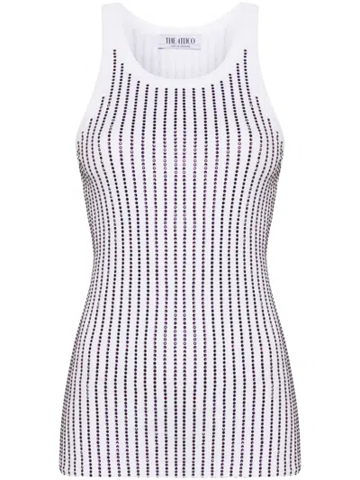 ATTICO CRYSTAL-EMBELLISHED TANK TOP
