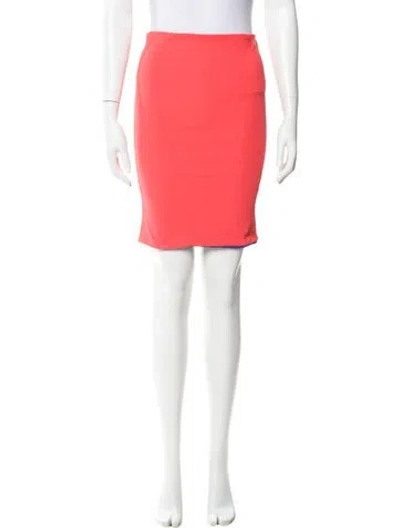 Pre-owned Attico Crystal Embellishments Mini Skirt In Orange