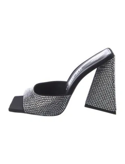 Pre-owned Attico Crystal Mules In Multicolor