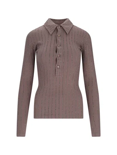 ATTICO CRYSTAL POLO SHIRT