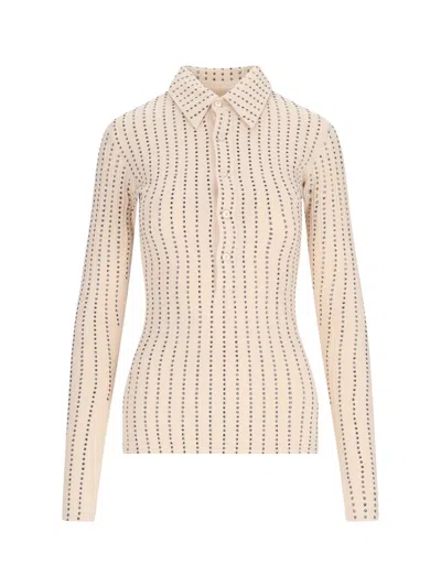 ATTICO CRYSTAL POLO SHIRT