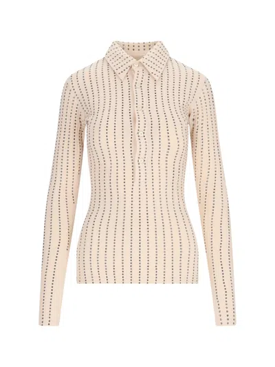 ATTICO CRYSTAL POLO SHIRT