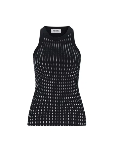 ATTICO CRYSTAL TANK TOP - BLACK