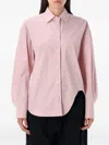 Attico Collared Neck Long Sleeves Shirt In Pink