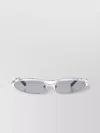 Attico Curved Slim Sunglasses With Silver Nose Pads In Neutral