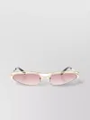 Attico Curved Tips Gold-tone Slim Frame Sunglasses In Pink