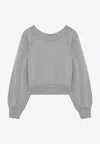 ATTICO CUT-OUT CROPPED SWEATSHIRT