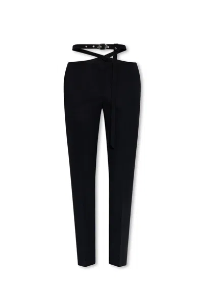 Attico Cut-out Detailed Trousers In Black