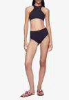 Attico "bikini Set With Mesh Inserts" In Black