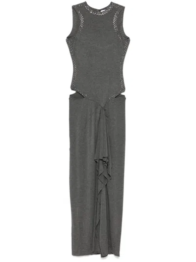 ATTICO GREY CUT-OUT DRESS