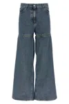 Attico Light Blue Cut-out Jeans In Blue