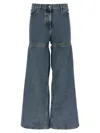 Attico Light Blue Cut-out Jeans In Blue