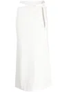Attico Cut-out Midi Skirt In White