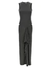 Attico Cut-out Dress - Women's - Viscose In Gray