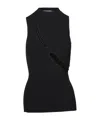 Attico Viscose Top In Black