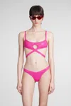 Attico Pink Cutout Bikini In 8