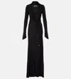 Attico Abito Lungo In Crepe Nero Donna