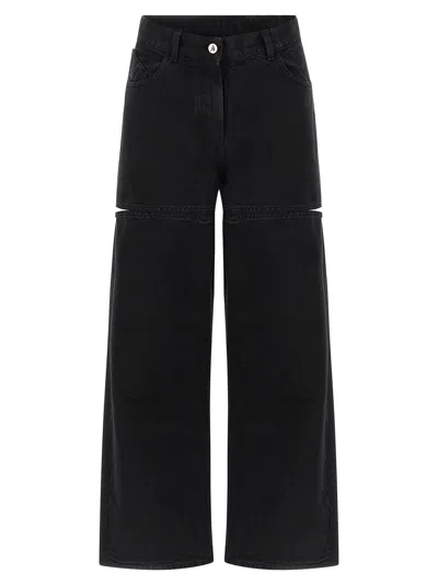 Attico Cut-out Jeans In Black