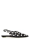 Attico Grid Ballerina In Black